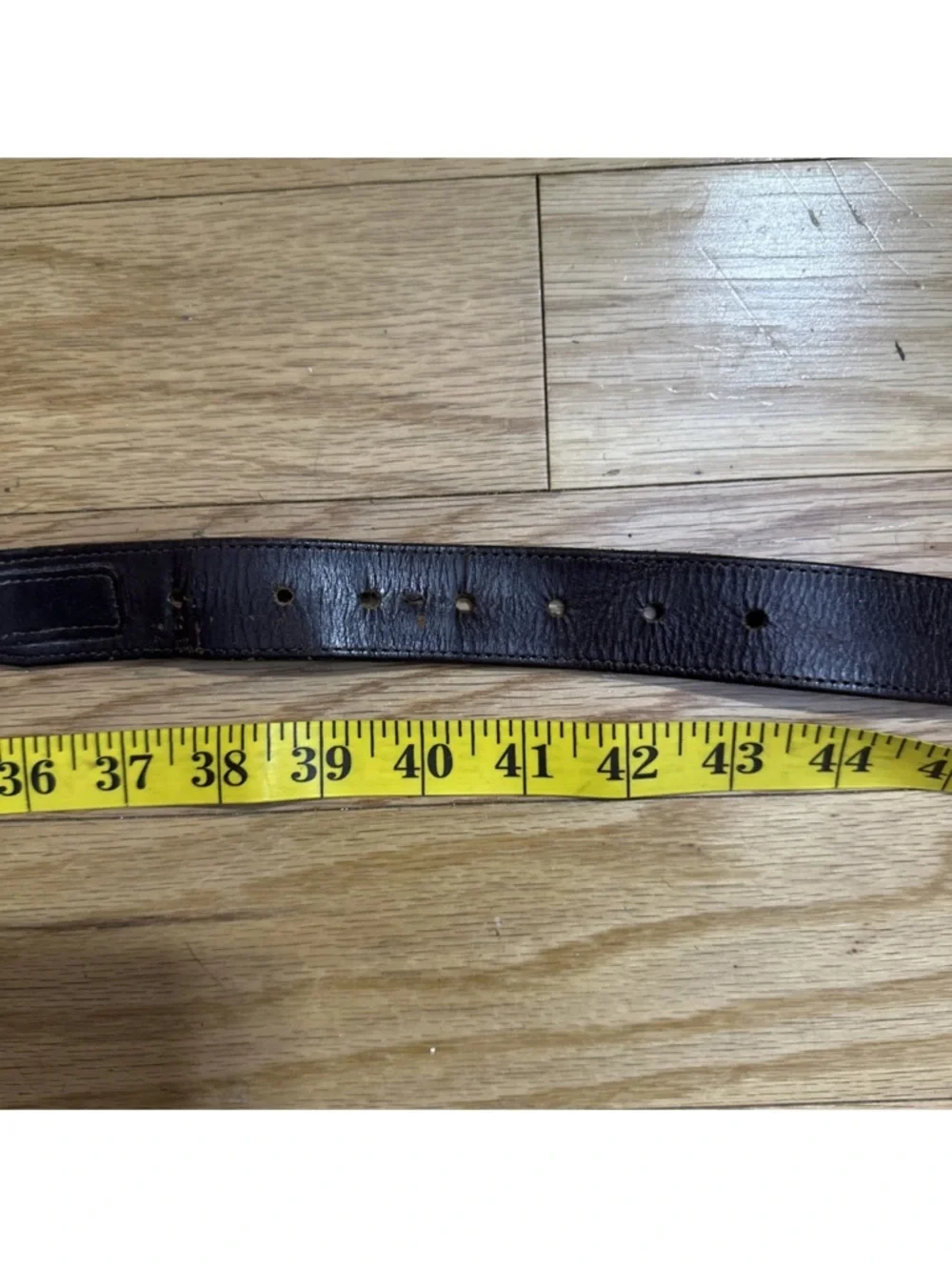 Etienne Aigner HAND MADE Leather Belt  42 Logo Buckle  Brown Vintage